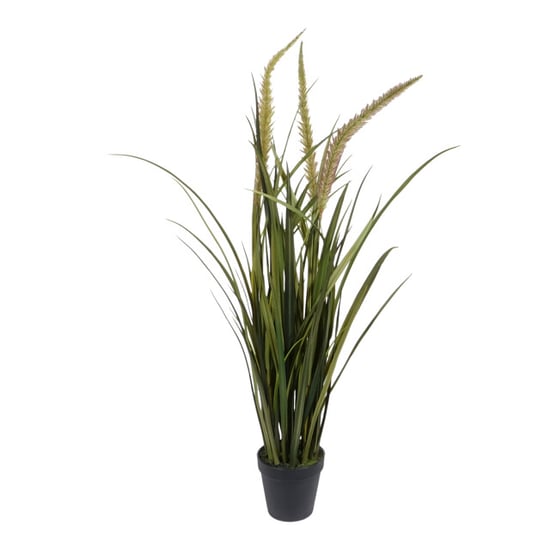 Kopu ® kunstplant miscanthus 90 cm 3 pluimen in zwarte pot - Image 3