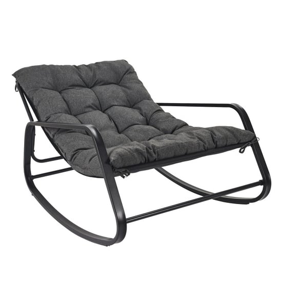 Casa di Elturo Schommel loungestoel voor buiten – zwart frame & kussens - Image 1