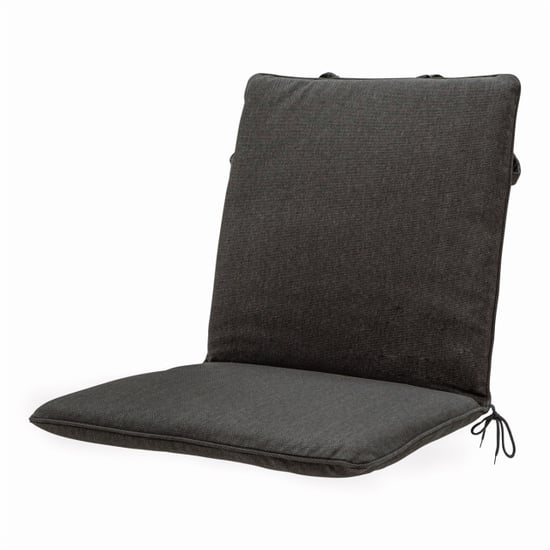 Madison stapelstoelkussen dark grey canvas eco+ ca. 97x49 cm set van 4 - Image 3