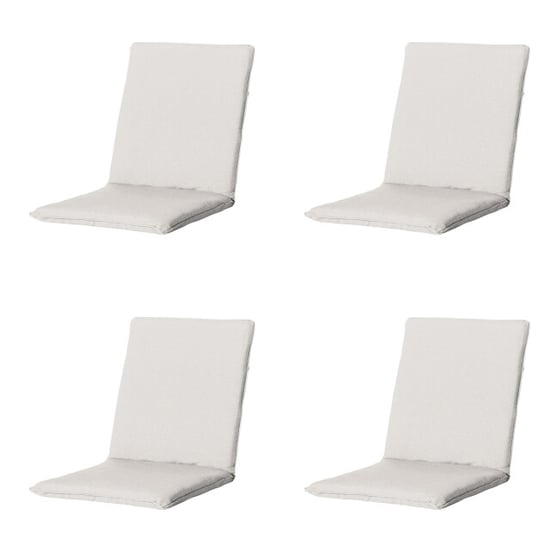 Madison stapelstoelkussen napels sand ca. 97x49 cm set van 4 - Image 1