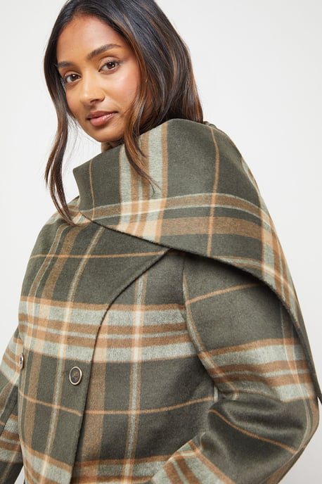 Hand Stitched Scarf Longline Jacket Coat - Image 1