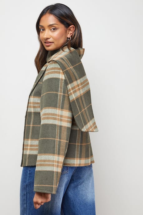 Hand Stitched Scarf Longline Jacket Coat - Image 3