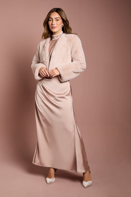 Occasion Short Edge To Edge Fur Coat - Image 2
