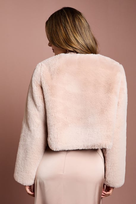 Occasion Short Edge To Edge Fur Coat - Image 4