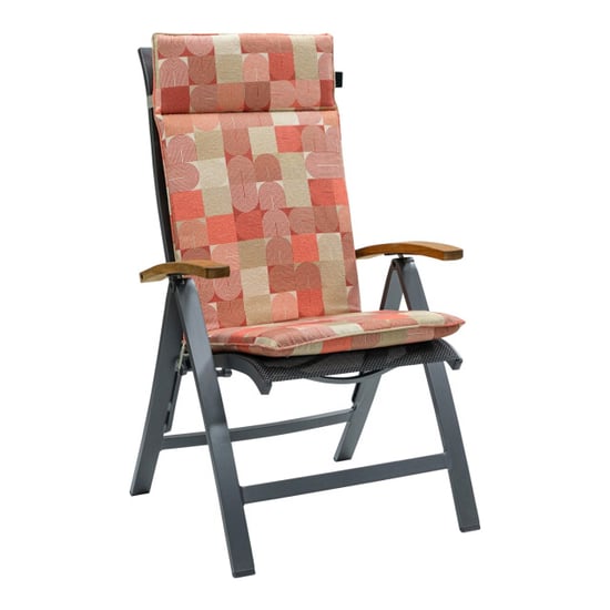 Madison tuinstoelkussen hoge rug jacky terra ca. 120x50 cm set van 4 - Image 3