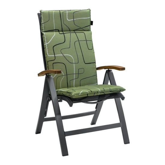 Madison tuinstoelkussen hoge rug joah sage ca. 120x50 cm set van 4 - Image 3