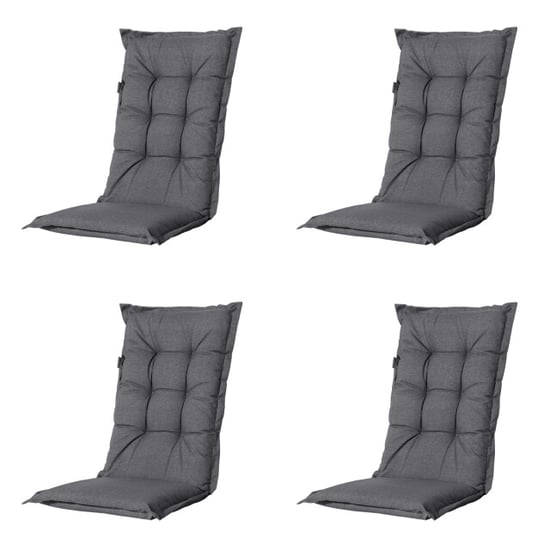 Madison tuinstoelkussen hoge rug manchester grey ca. 123x50 cm set van 4 - Image 1