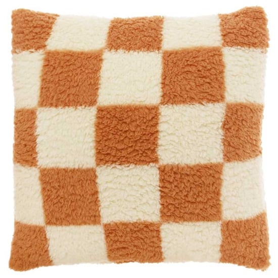 Unique Living sierkussen check dove white / sandstone -53x53cm - Image 1