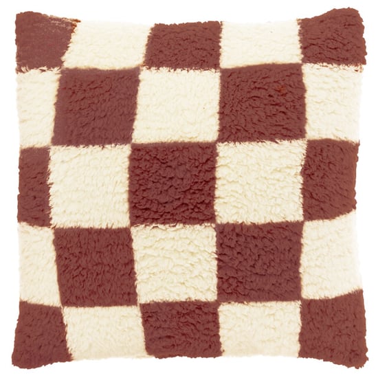 Unique Living sierkussen check 53x53cm dove white - Image 1