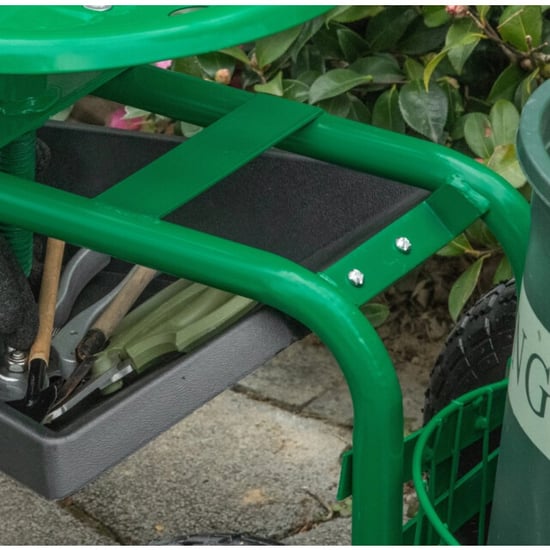 4goodz Tuinwagen met zitting, opbergmand voor tuingereedschap, verstelbare - Image 3