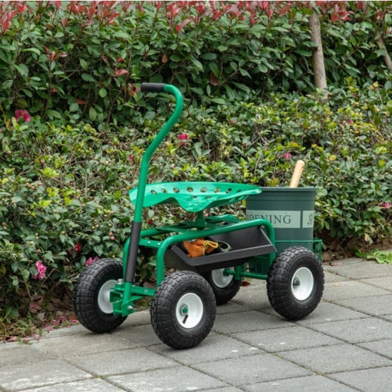 4goodz Tuinwagen met zitting, opbergmand voor tuingereedschap, verstelbare - Image 4