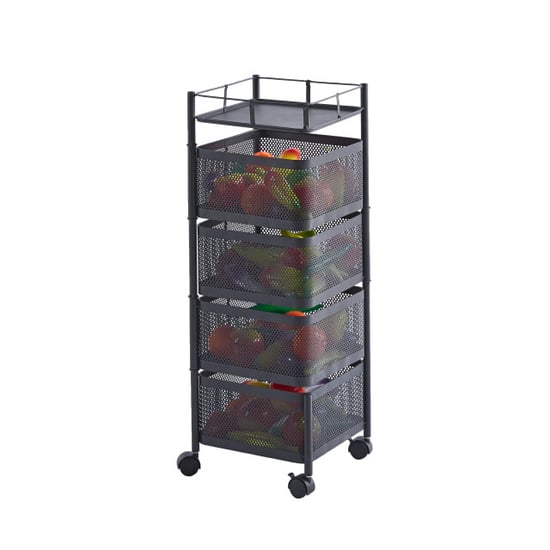 Furnilux Keukenrek met 4 manden functioneel en stijlvol zwart 28 x 28 - Image 4