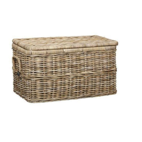 Van der Leeden Opbergmand rotan met deksel l grijs - Image 3