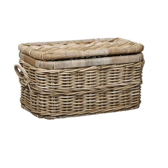Van der Leeden Opbergmand rotan met deksel s grijs - Image 3