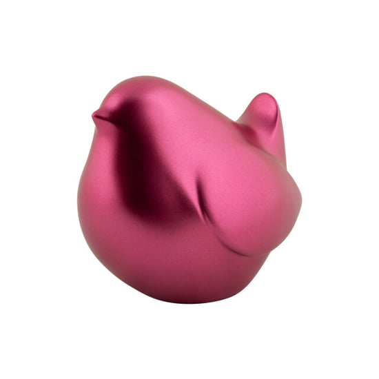 Present Time beeld dikke vogel metallic dark pink - Image 1