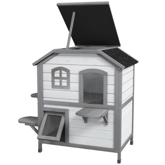 4goodz Kattenhuis 2 laags 78x55x91 cm - - Image 1