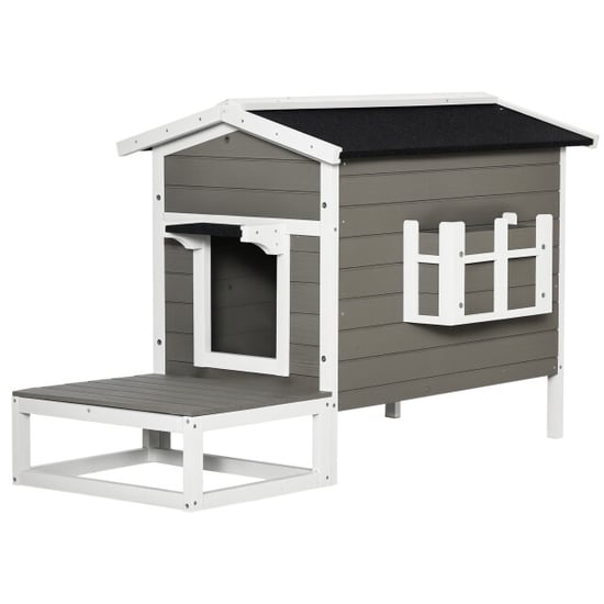 4goodz Kattenhuis met terras 115x67x75 cm - - Image 1