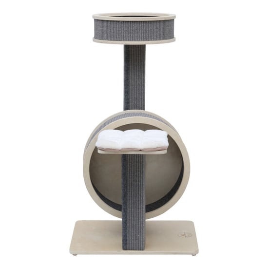4animalz ® stabiele krabpaal met katten loopwiel 106 cm hoog - Image 3