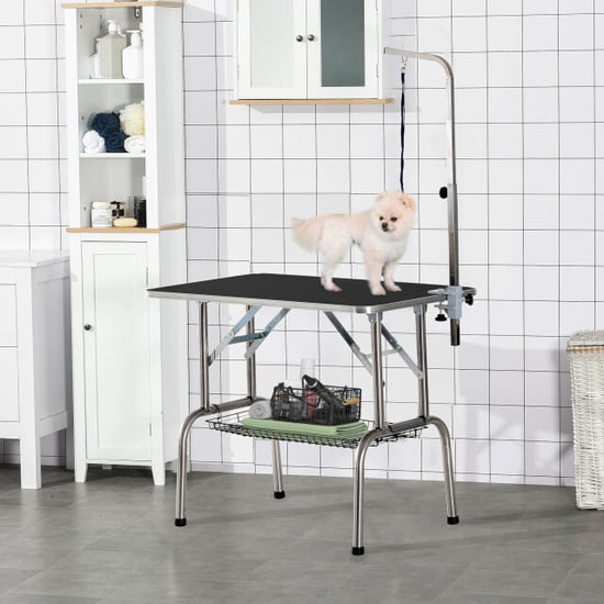 4goodz Pawhut trimtafel hond hoogteverstelbaar opbergkorf zwart - Image 6