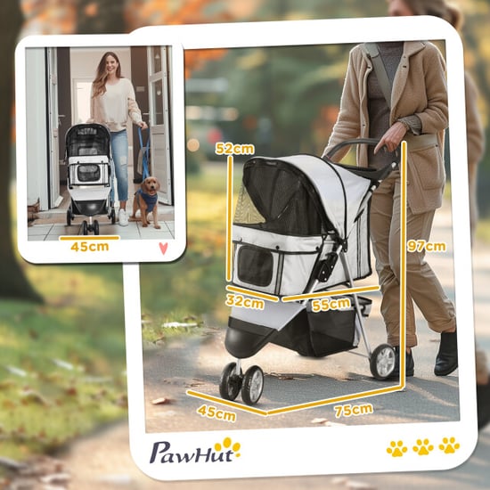 4goodz Luxe hondenkar hondenbuggy met verstelbare stuurhoogte - - Image 2
