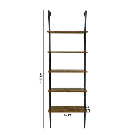 Furnilux 5-laags wand gemonteerde opbergladder - Image 4