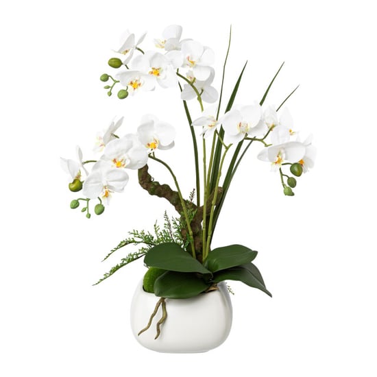 Kopu ® kunstbloem orchidee 46 cm met bloempot phalaenopsis - Image 1