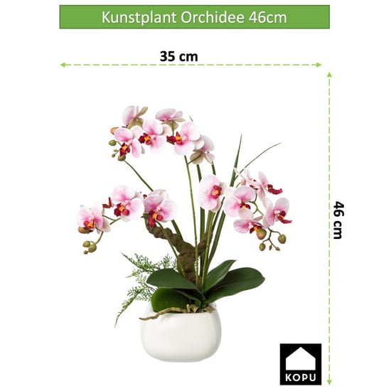 Kopu ® kunstbloem orchidee 46 cm lila bloempot vierkant phalaenopsis - Image 3