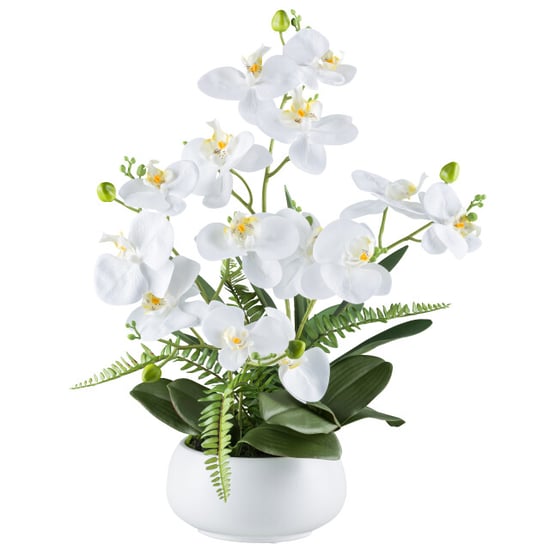 Kopu ® kunstbloem orchidee 55 cm 4 takken op schaal phalaenopsis - Image 1