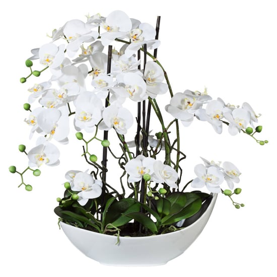 Kopu ® kunstbloem volle orchidee 68 cm met schaal phalenopsis - Image 1