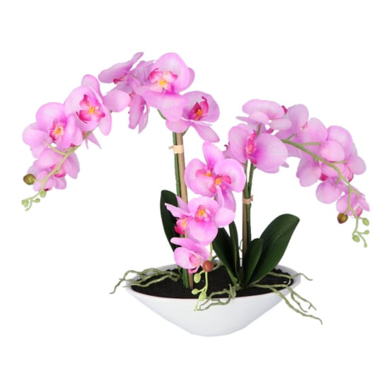 Kopu ® kunstbloem orchidee 53 cm met schaal ovaal phalenopsis - Image 3