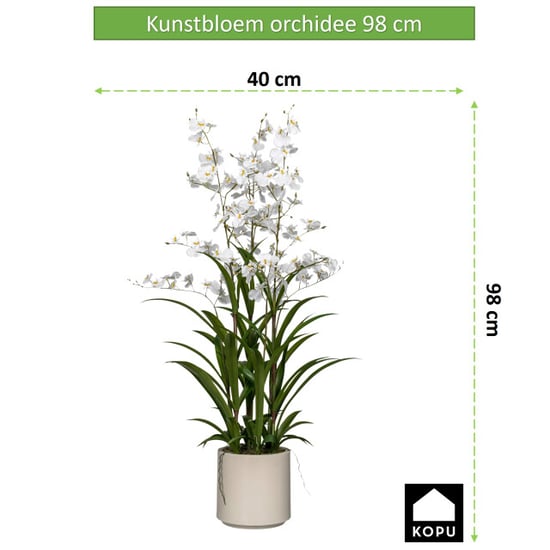 Kopu ® kunstbloem orchidee oncidium 98cm in pot - - Image 3
