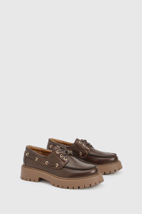 Chunky Boat Shoe Loafers - Image 1