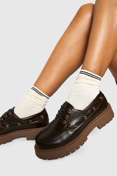 Chunky Boat Shoe Loafers - Image 2