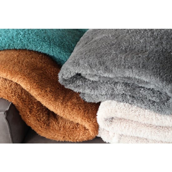 DoubleDry Teddy fleece deken ultrazacht 130x170 antraciet - Image 4
