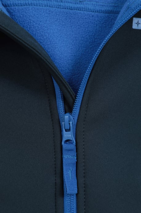 'Exodus' Kids Black Softshell Jacket with Two Side Pockets Fleece Lined Water Resistant Outdoors Coat Navy - Image 6