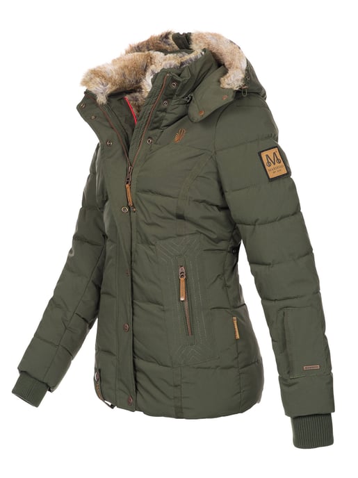 Marikoo women’s winter jacket Nekoo with faux fur hood & teddy lining - Image 2