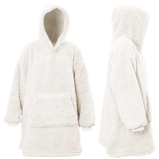 Unique Living hoodie teddy 70x50cm dove white - Image 1