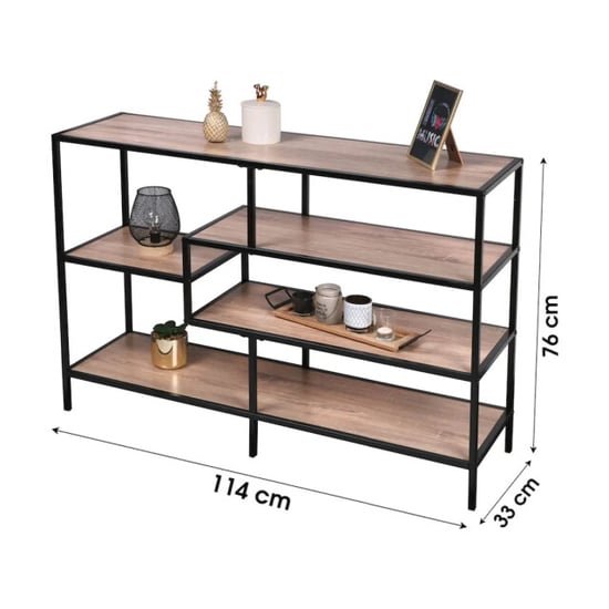 WDMT Bibliotheekkast met 5 houten planken - Image 4