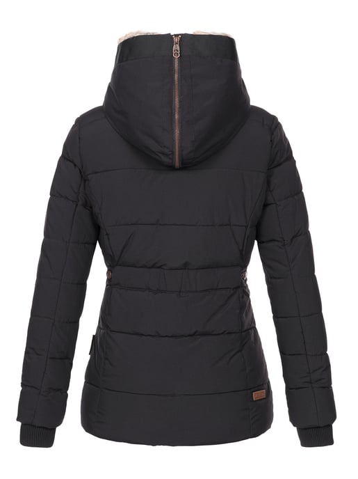 Marikoo women’s winter jacket Nekoo with faux fur hood & teddy lining - Image 3