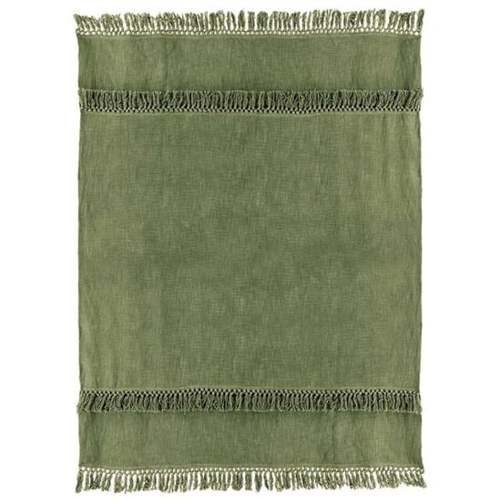 Unique Living plaid saba 130x180cm olive green - Image 1
