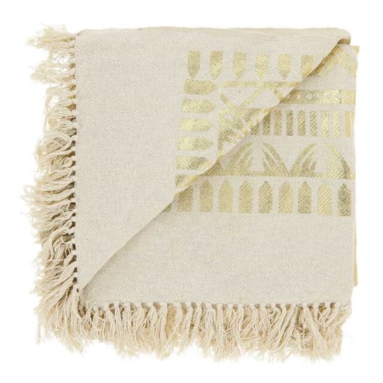 Unique Living plaid tari gold -125x150cm - Image 1