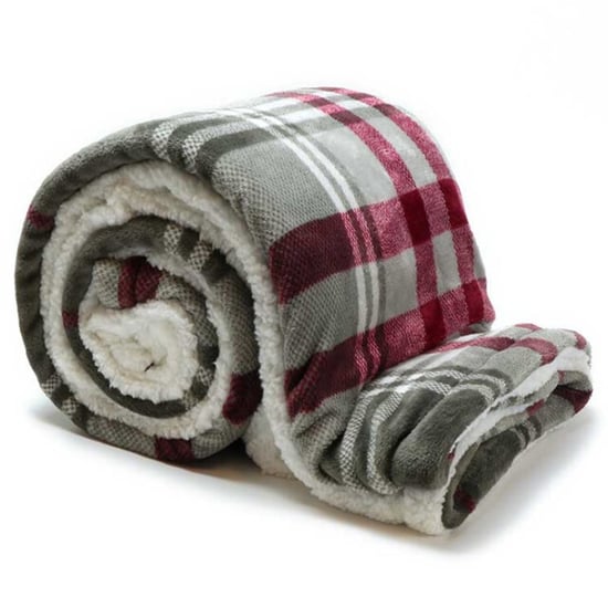 Unique Living | larsson plaid 150x200cm grey/red - Image 1