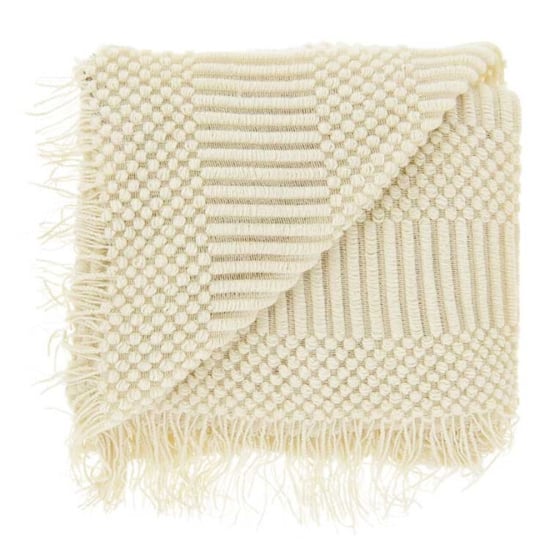 Unique Living plaid palma dove white -130x160cm - Image 1