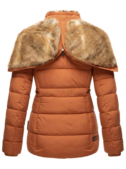 Marikoo women’s winter jacket Nekoo with faux fur hood & teddy lining - Image 5