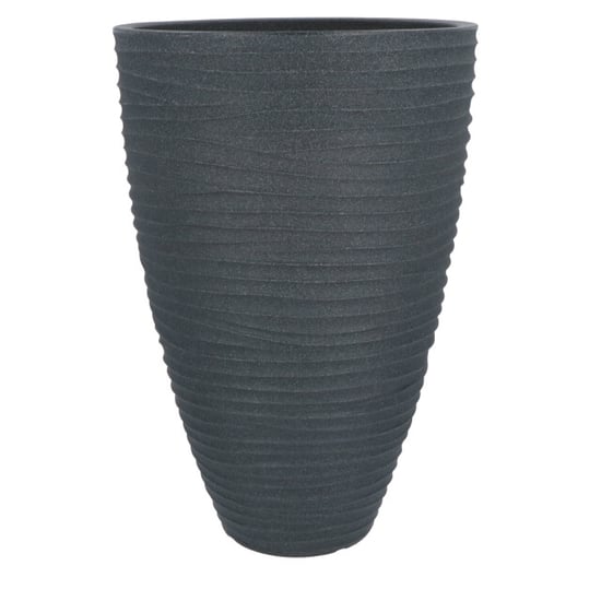4goodz Plantenbak/bloembak hoog rond 40 cm met ribbels - Image 1