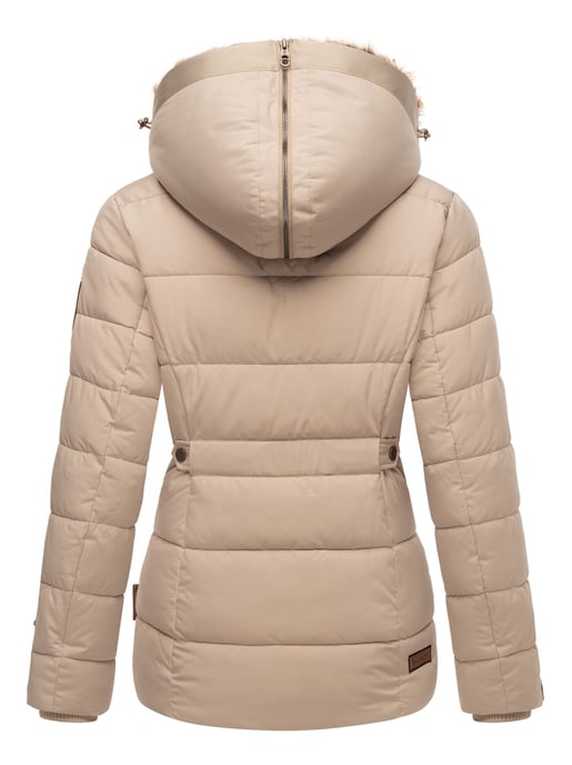 Marikoo women’s winter jacket Nekoo with faux fur hood & teddy lining - Image 4