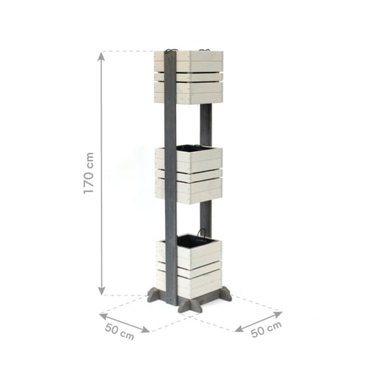 Westmann Maja houten plantenbak pilaar 50x50x170 cm - - Image 6