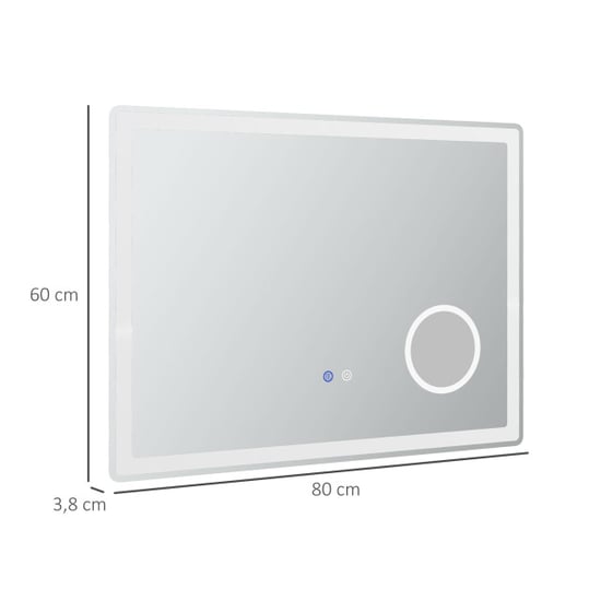 4goodz Badkamerspiegel 80x60 cm led met 3x vergroting anti-fog - Image 3