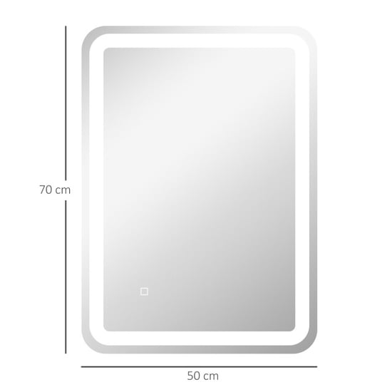 4goodz Badkamerspiegel 50x70 cm led met touchbediening 3 lichtniveaus - Image 5