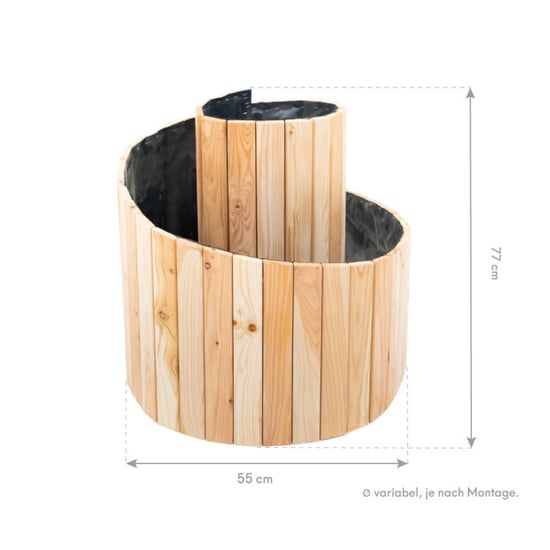 Westmann Plantenbak spiral wm102424 houten kruidenbak 55cm - Image 6
